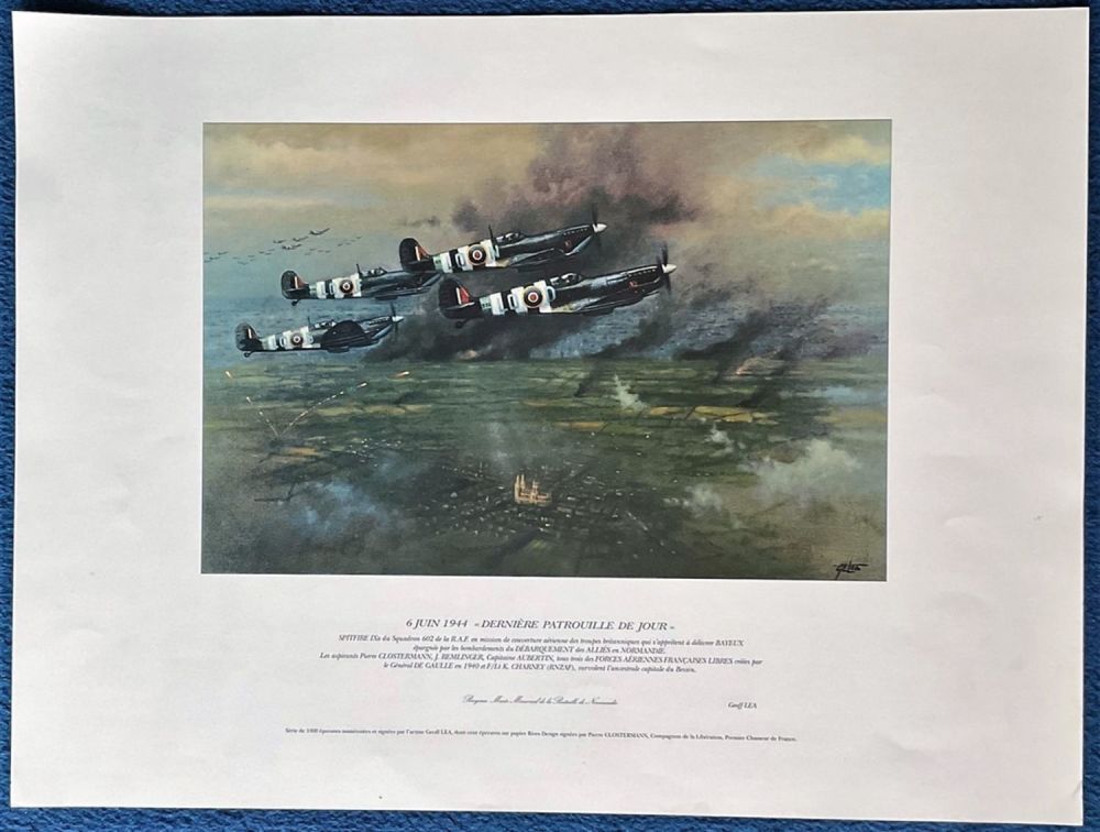 Lot 528: World War Two print 18x24 titled 6 JUIN...