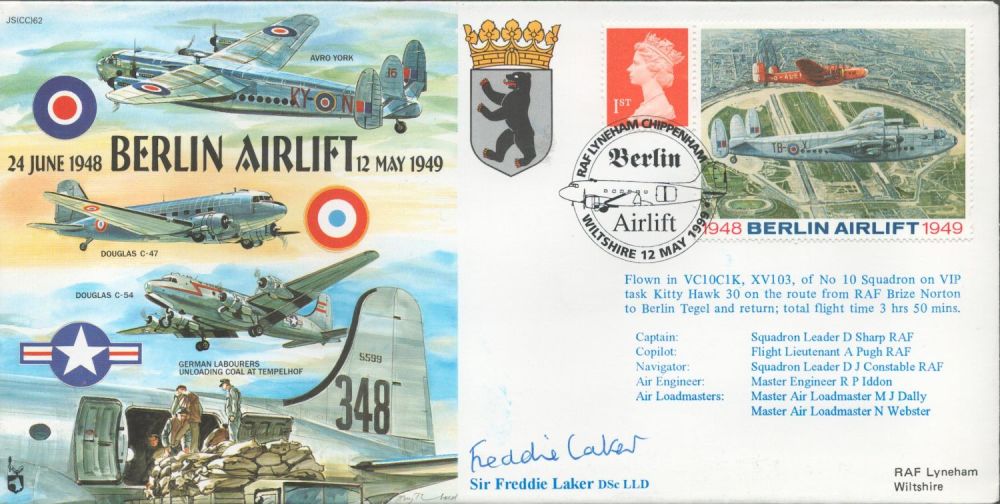 Lot 532: Aviation Pioneer Sir Freddie Laker signed 1999 Berlin...