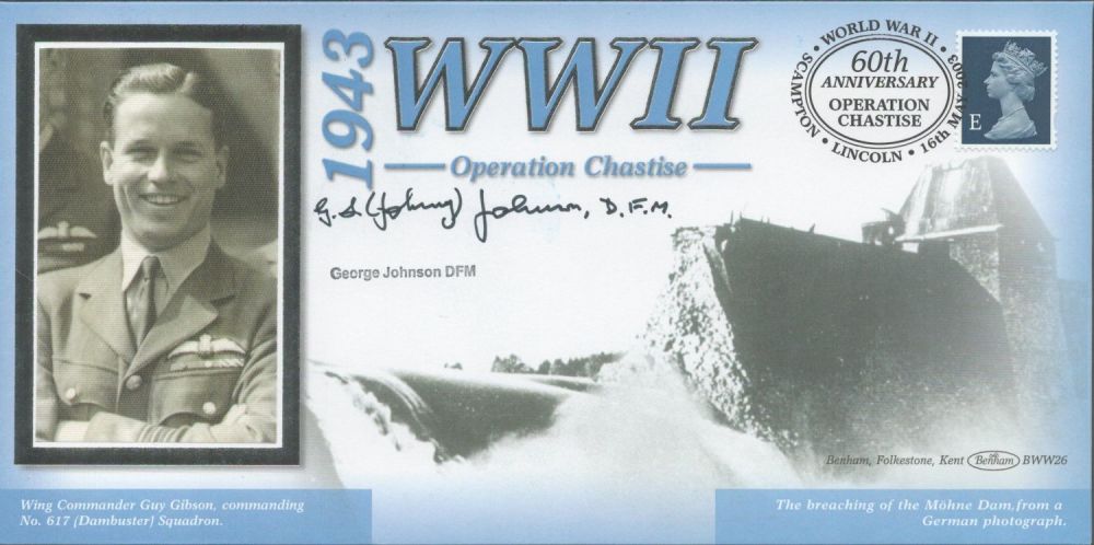 Lot 533: WW2 Dambuster Raid veteran G L Johnny Johnson...