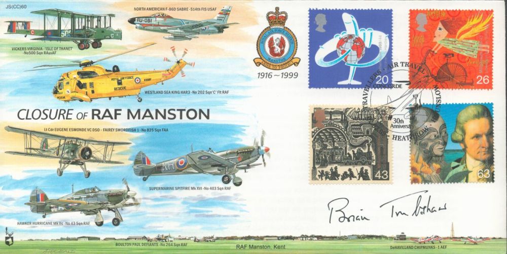 Lot 538: Concorde Test pilot Brian Trubshaw signed 1999 Closure...