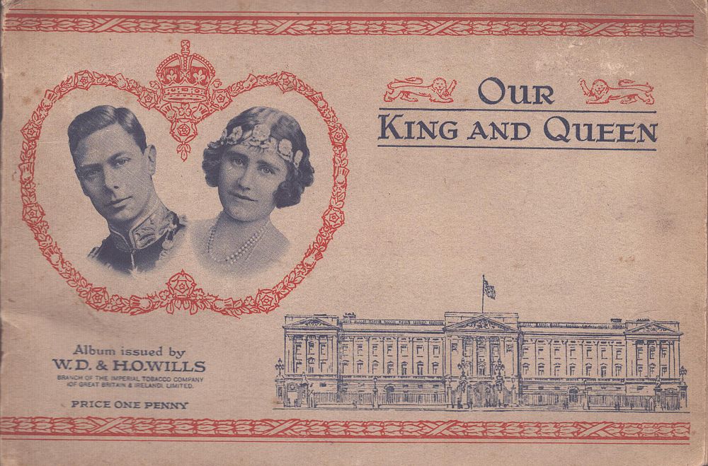 Lot 193: Our King and Queen cigarette card album. Good...