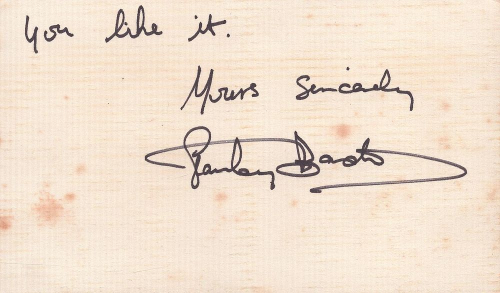 Lot 220: Stanley Baxter signed white card. Good condition. All...