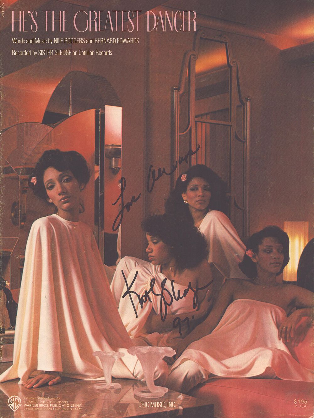 Lot 239: Sister Sledge signed music score. Good condition. All...