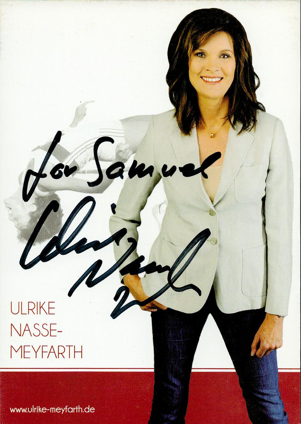 Lot 661: Athletics Ulrike Nasse-Meyfarth signed 6x4inch colour promo photo....