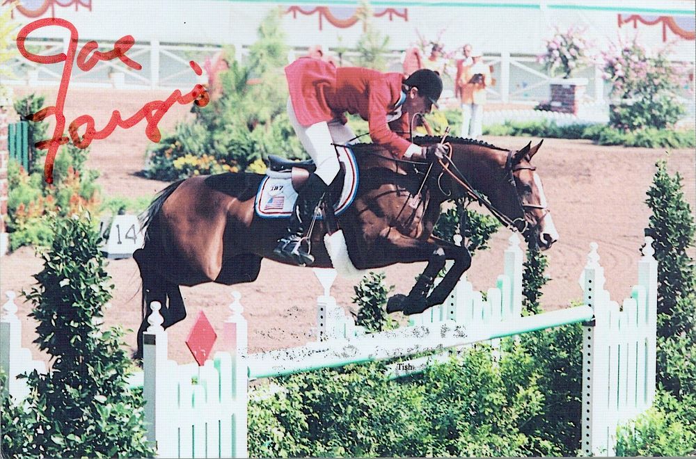 Lot 673: Equestrian Joe Fargis signed 6x4inch colour photo. Good...