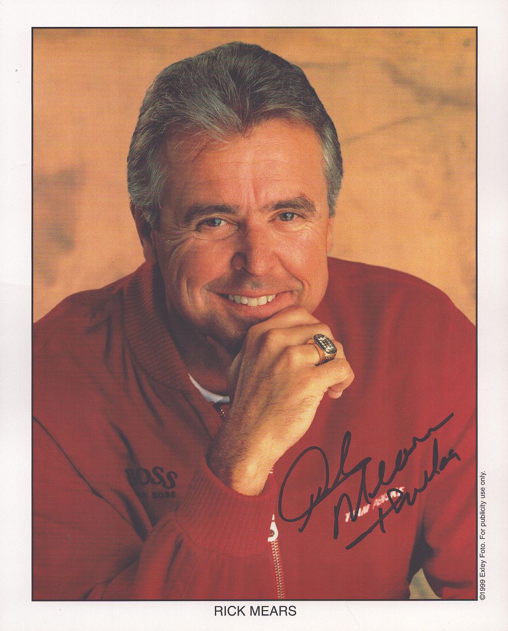 Lot 691: Rick Mears signed 10x8inch colour promo photo. Good...