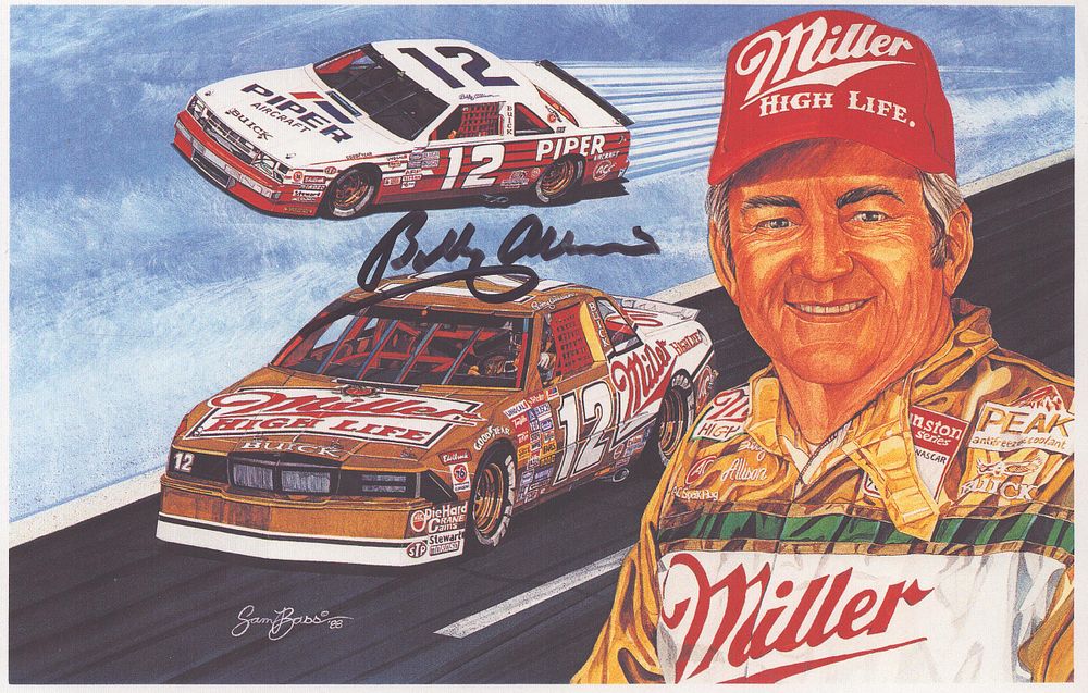 Lot 695: Nascar Bobby Allison signed 7x5inch colour montage promo...