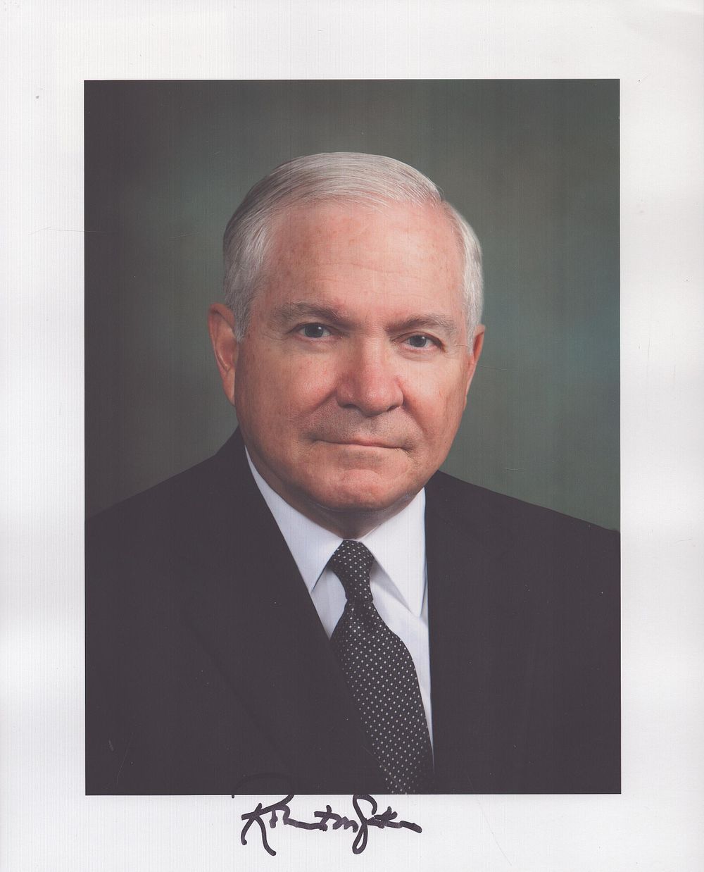 Lot 699: Robert Gates signed 10x8inch colour photo. Good condition....