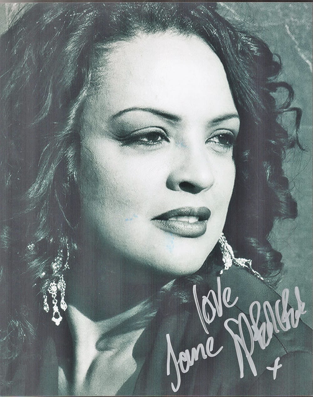 Lot 86: Bond Girl, Jane Spencer signed 10x8 black and...