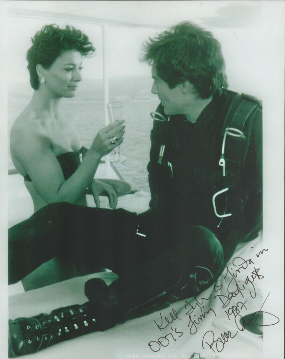 Lot 111: Bond Girl, Belle Avery signed 10x8 black and...