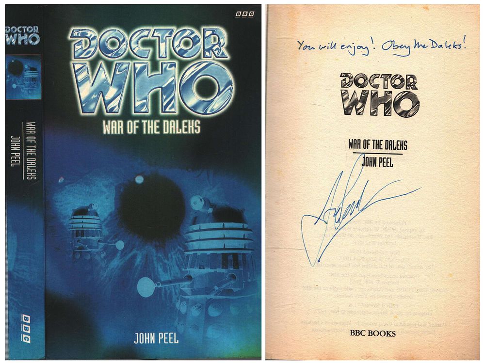 Lot 164: John Peel signed paperback book titled Doctor Who...