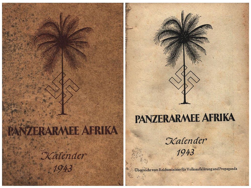 Lot 172: Panzerarmee Afrika Kalender 1943 a pocket calendar for...