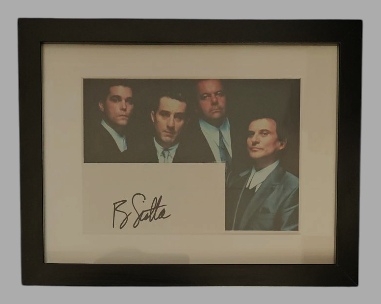 Lot 210: Ray Liotta signed 11x8inch overall framed and mounted...