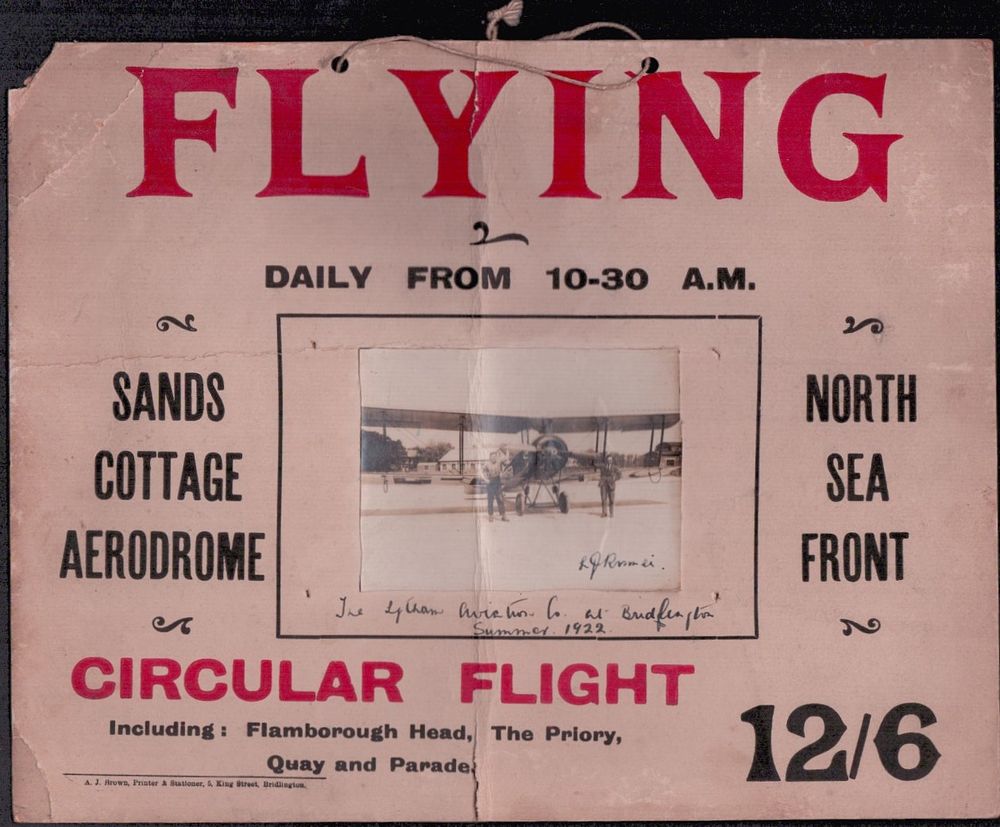 Lot 218: Sands Cottage Aerodrome North Sea Front 1922 Circular...
