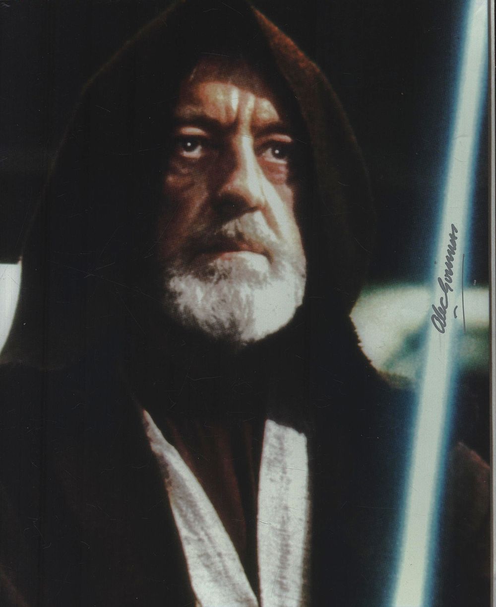 Lot 253: Alec Guinness signed 10x8inch Star Wars Obi-Wan Kenobi...