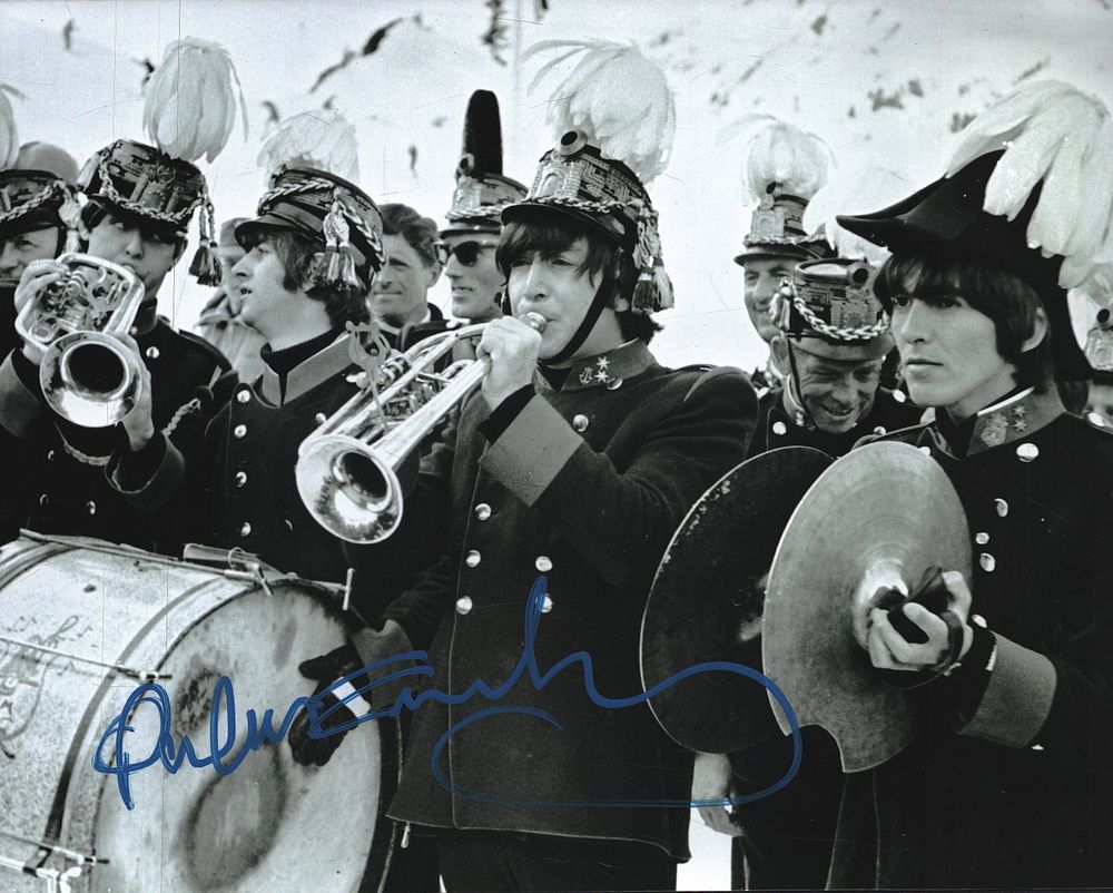 Lot 260: Paul McCartney signed 10x8inch black and white photo....