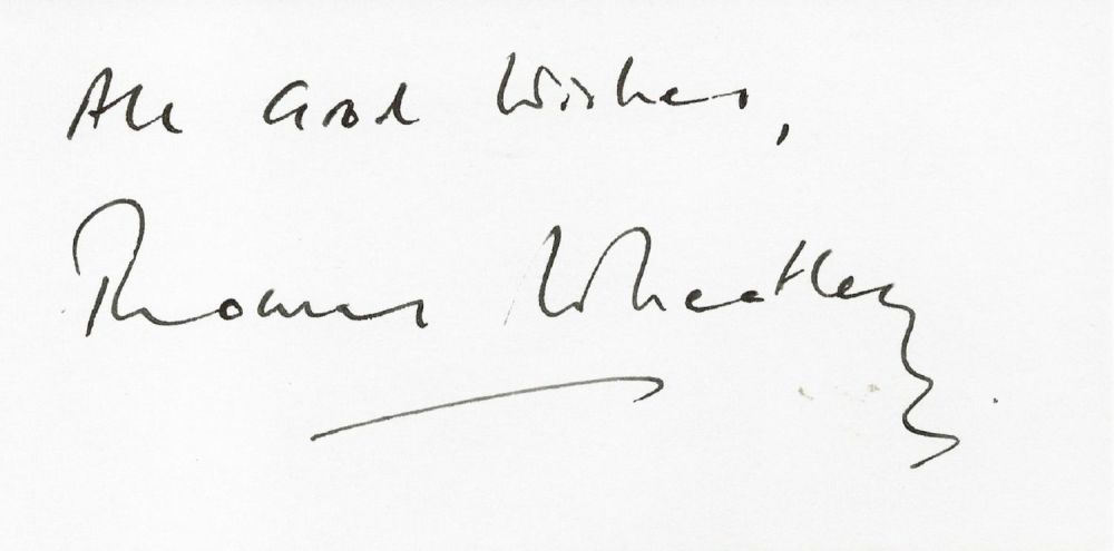 Lot 131: Actor, Thomas Wheatley signed 6x3 white card. Saunders...