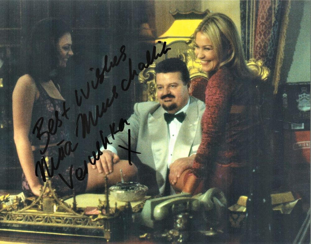 Lot 180: Bond Girl, Nina Muschallik signed 10x8 colour photograph...