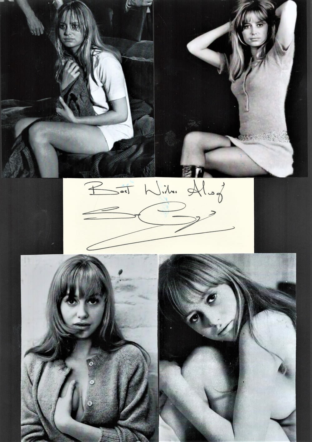 Lot 193: Actor, Susan George signature piece featuring a signed...
