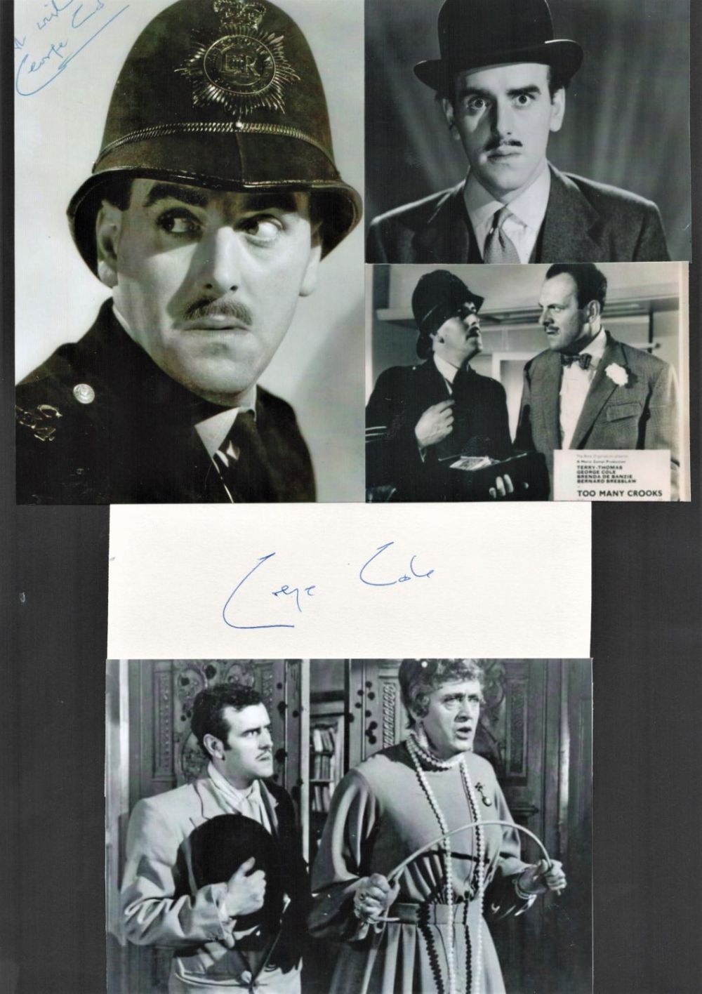 Lot 194: Actor, George Cole signature piece featuring a signed...