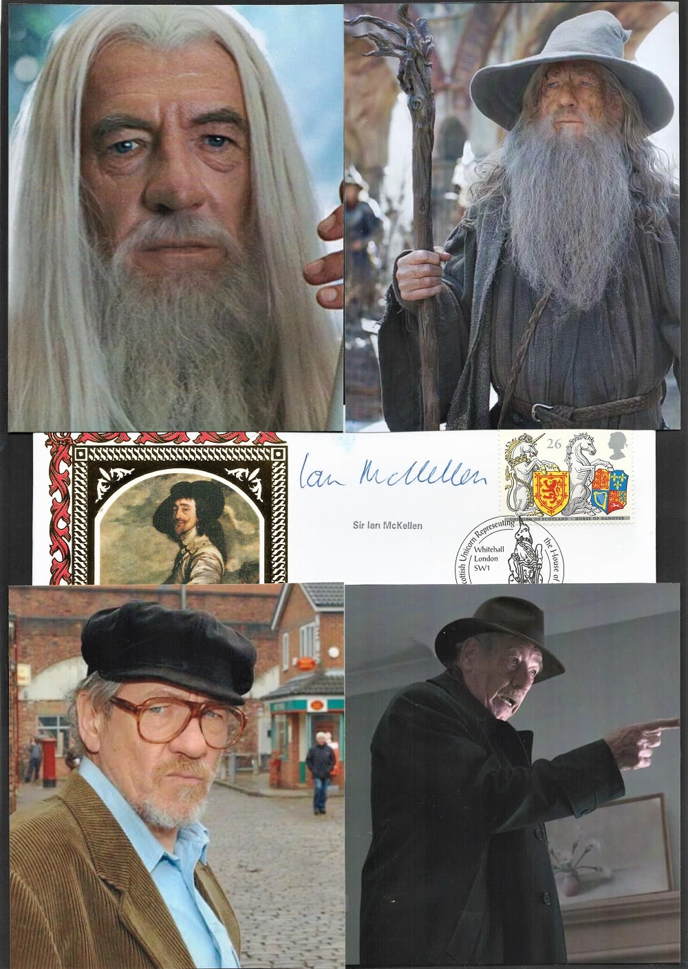 Lot 196: Actor, Ian McKellen signature piece featuring a signed...