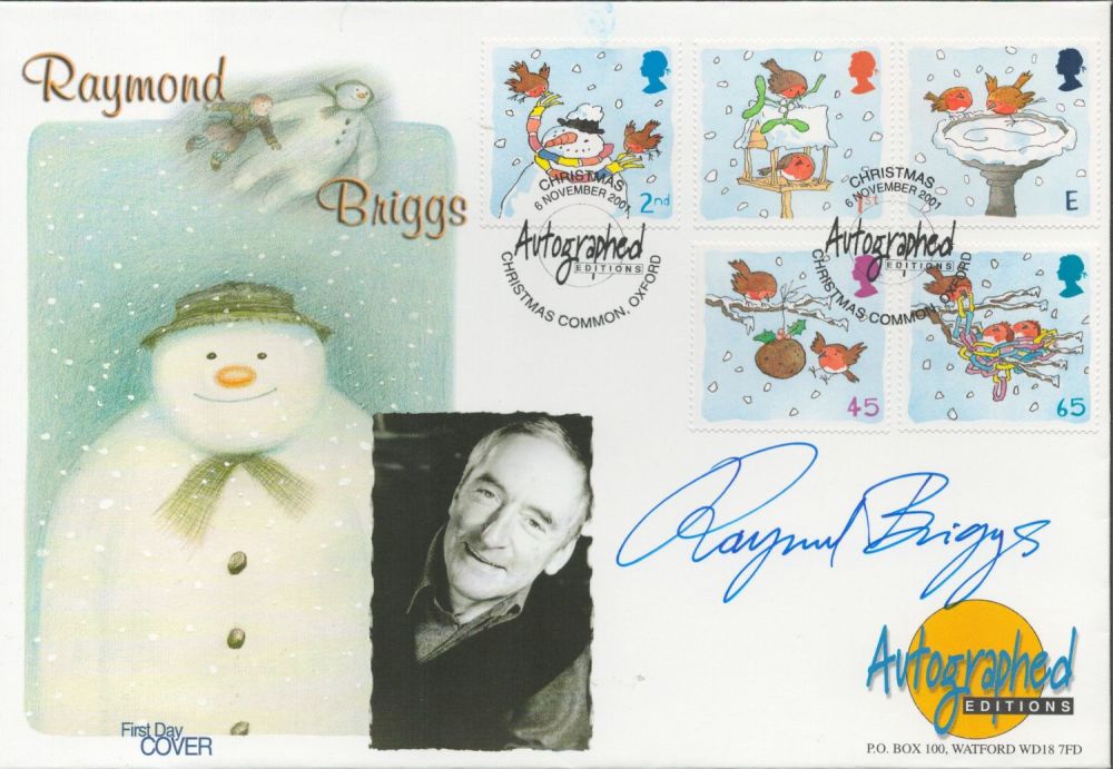 Lot 206: Illustrator, Raymond Briggs signed Autographed Editions FDC featuring...