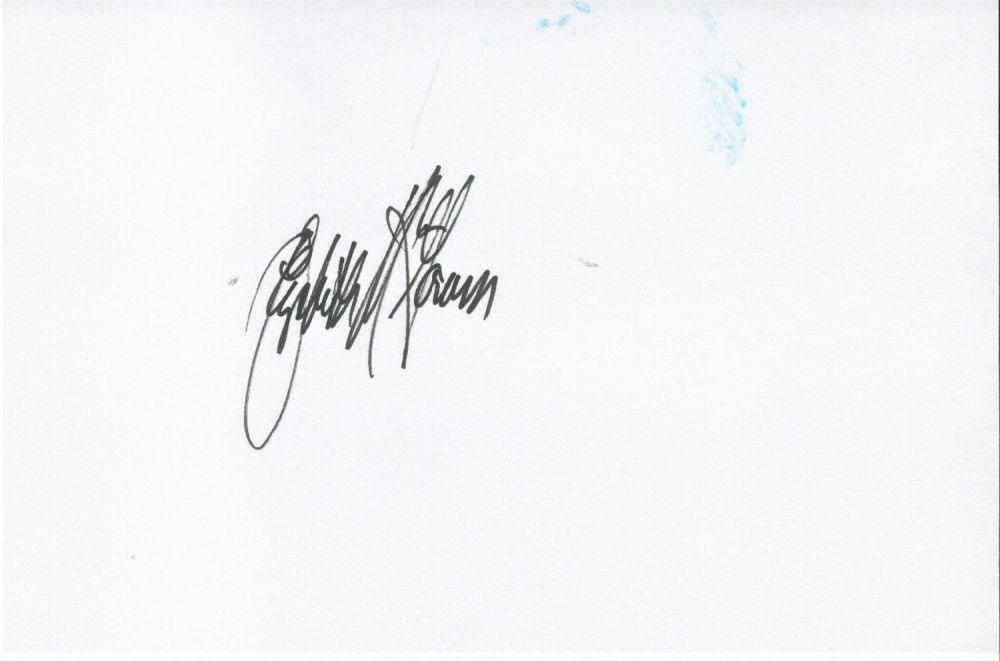Lot 253: Actor, Elizabeth McGovern signed 6x4 white card in...