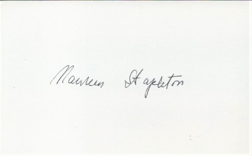 Lot 258: Actor, Maureen Stapleton signed 6x4 white card in...