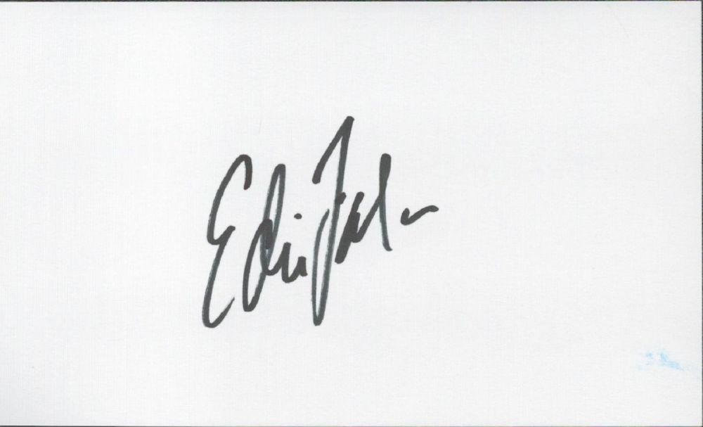 Lot 260: Actor, Edie Falco signed 5x3 white card signed...