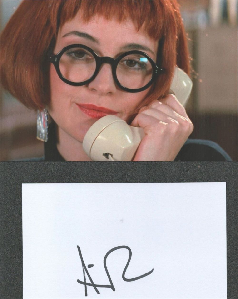 Lot 277: Actor, Annie Potts signature piece featuring a white...