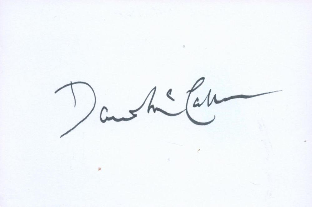 Lot 283: Actor, David McCallum signed 6x4 white card signed...
