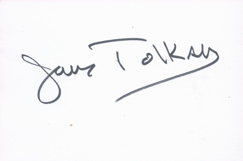 Lot 285: Actor, James Tolkan signed 6x4 white card signed...