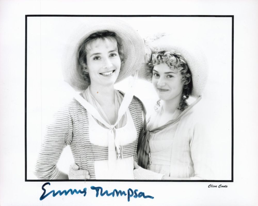 Lot 301: Emma Thompson signed 10x8 black and white photo....