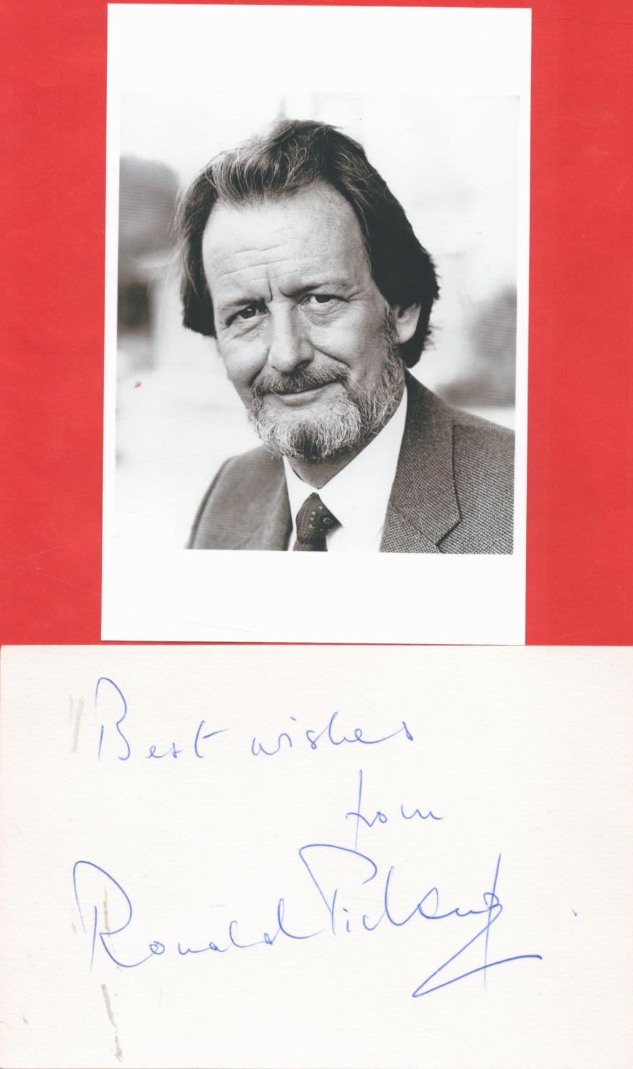 Lot 309: Actor, Ronald Pickup signature piece featuring a signed...