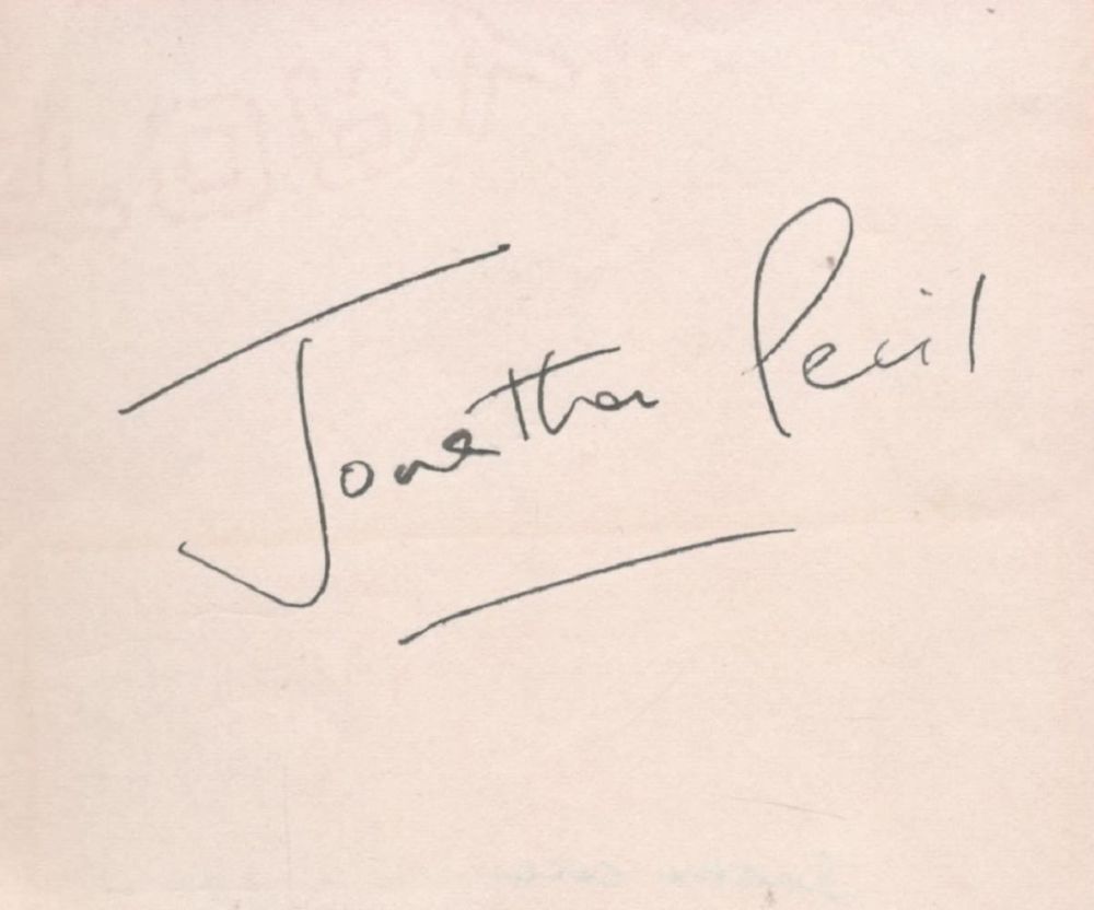 Lot 314: Actor, Jonathan Cecil signed 3x4 white page in...