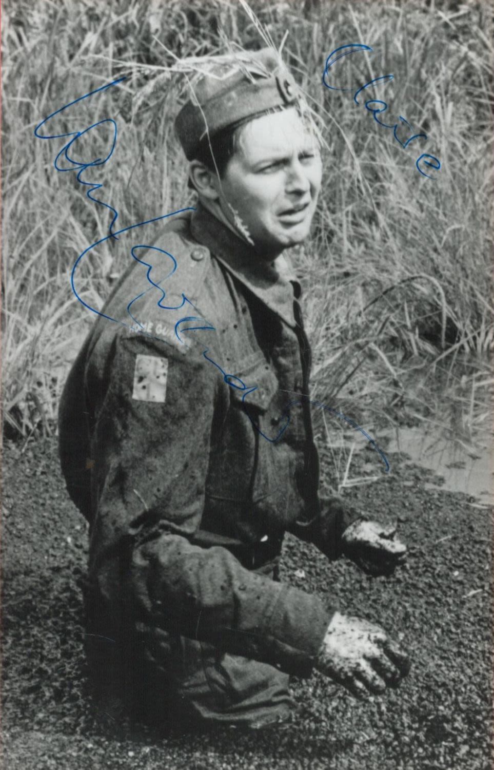 Lot 329: Dad's Army Actor, Ian Lavender signed 6x4 black...