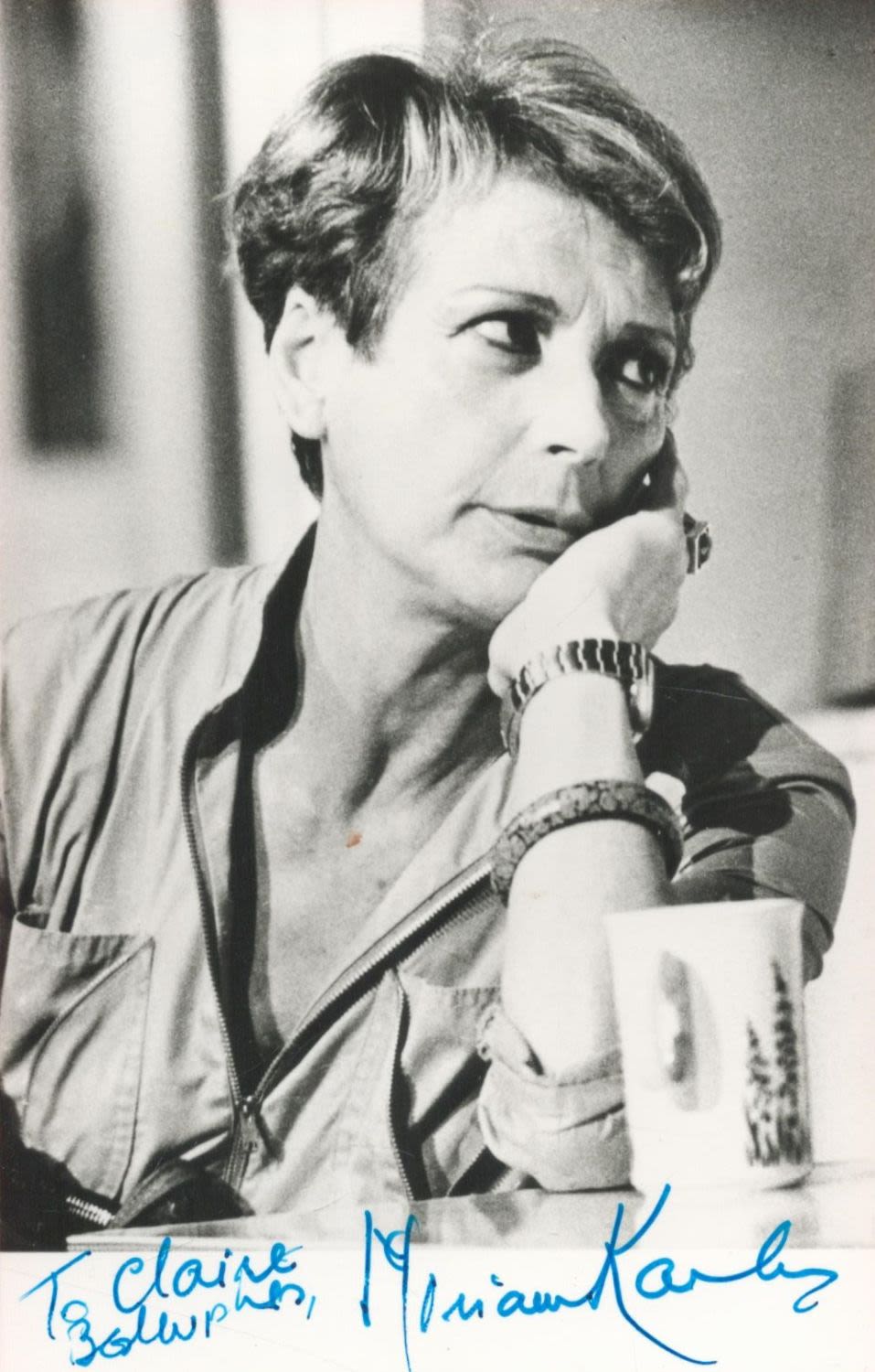 Lot 339: Actor, Miriam Karlin signed 6x4 black and white...