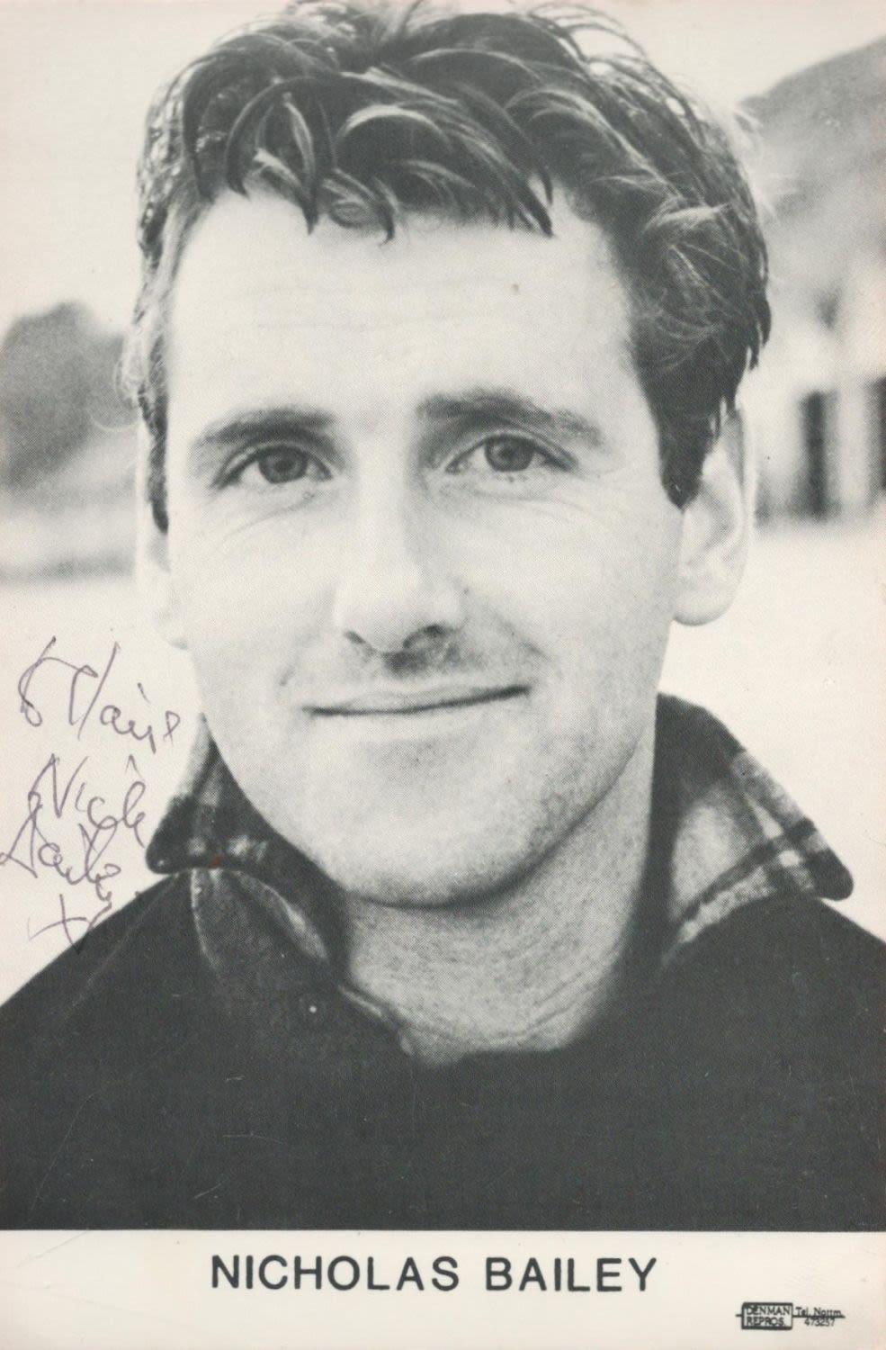 Lot 343: Actor, Nicholas Bailey signed 6x4 black and white...