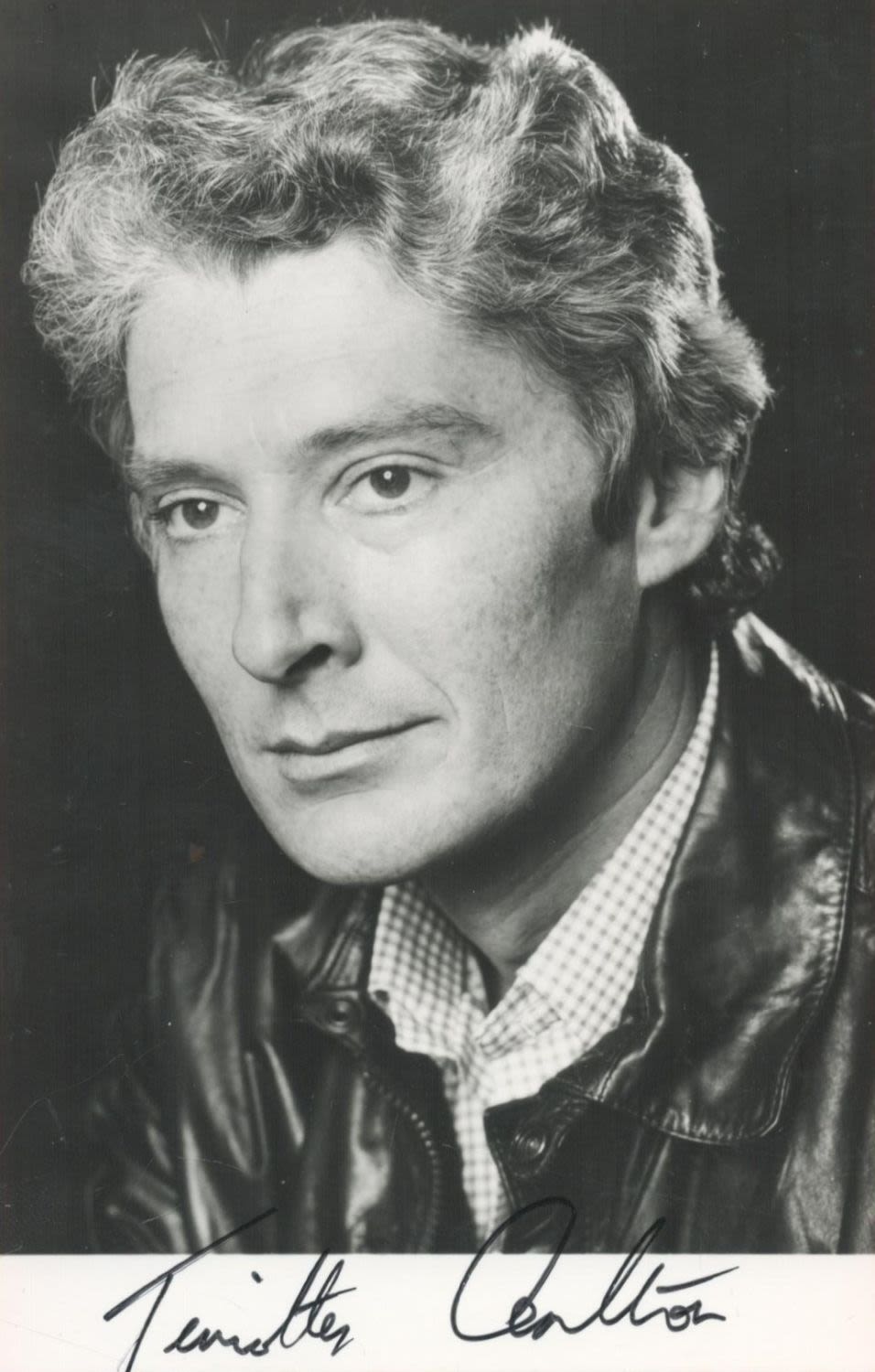 Lot 344: Actor, Timothy Carlton signed 6x4 black and white...