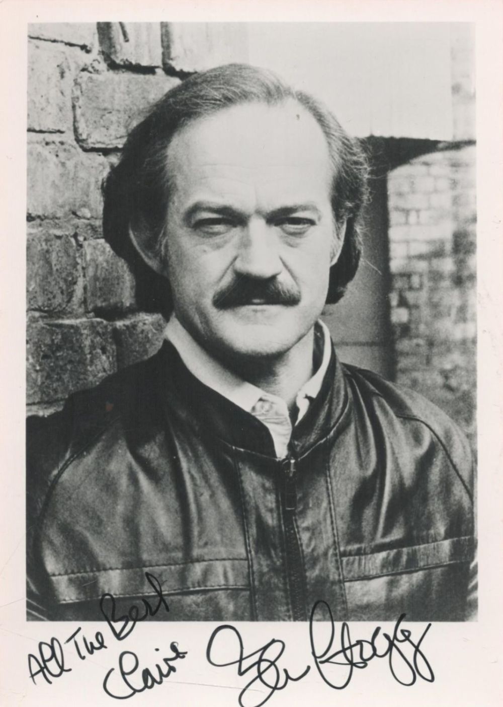 Lot 346: Actor, Ian Hogg signed 6x4 black and white...