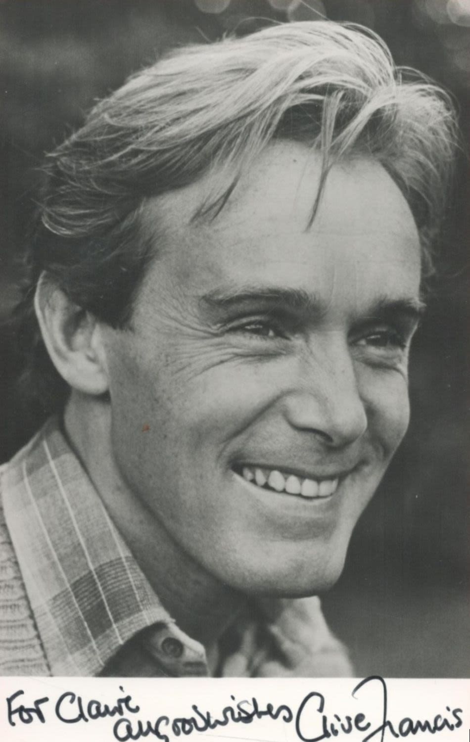 Lot 353: Actor, Clive Francis signed 6x4 black and white...