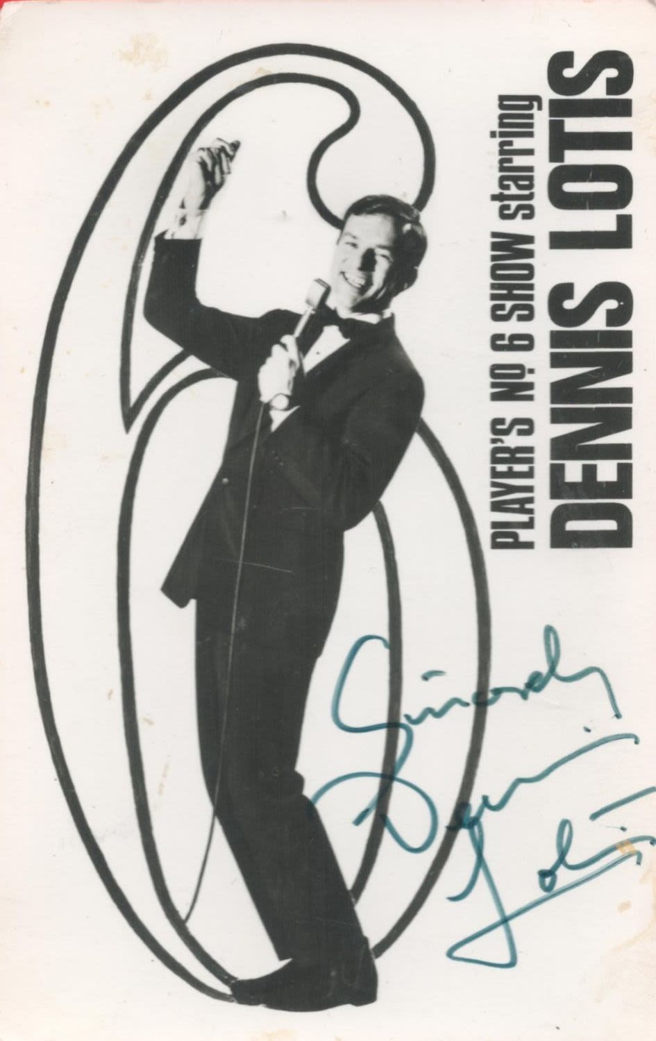 Lot 366: Singer, Dennis Lotis signed 6x4 black and white...