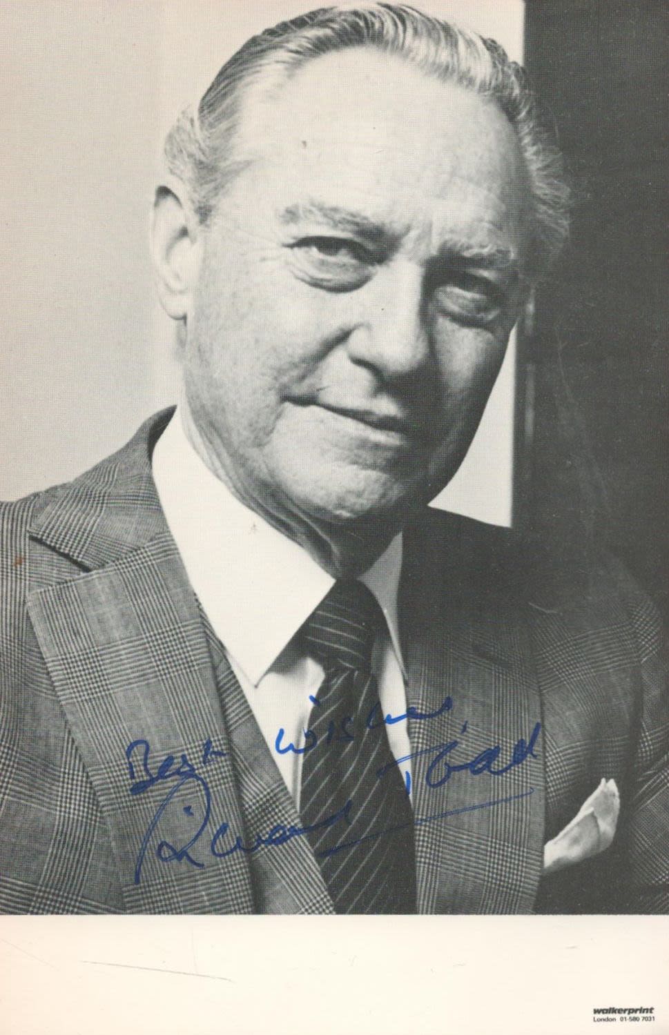 Lot 368: Actor, Richard Todd signed 6x4 black and white...