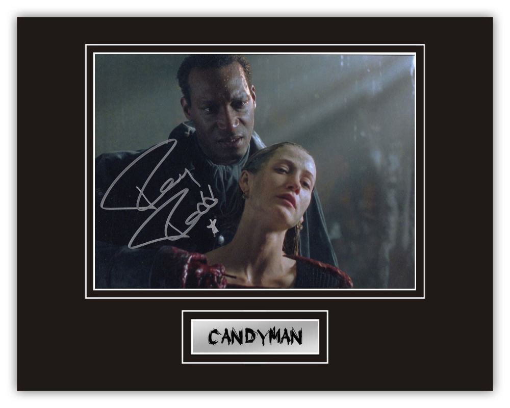 Lot 391: Stunning Display! Candyman Tony Todd hand signed professionally...