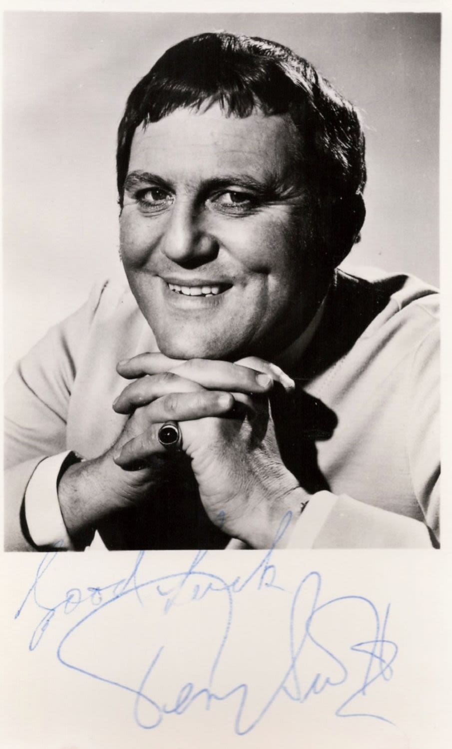 Lot 464: Terry Scott signed 6x4 black and white photo....