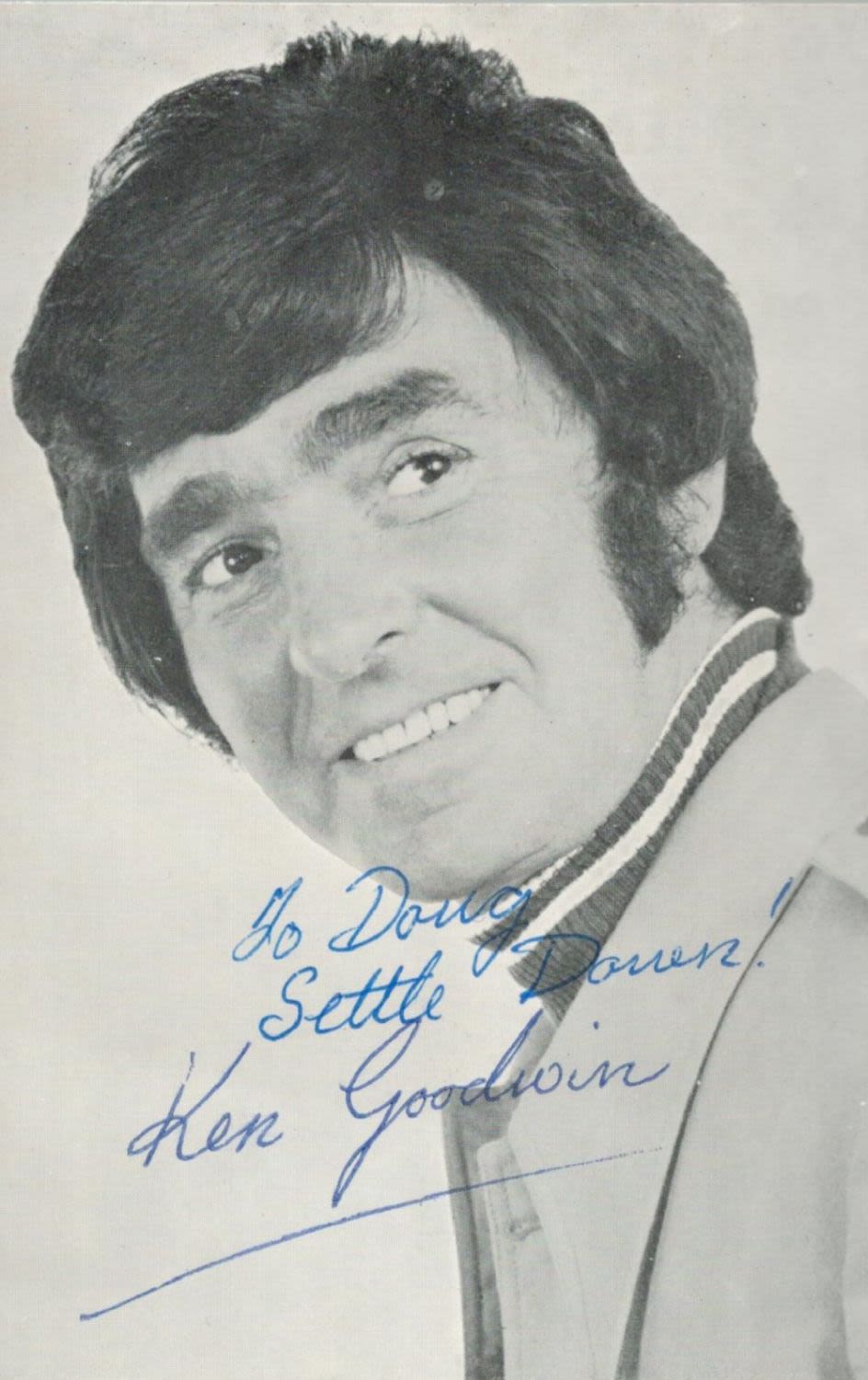 Lot 480: Ken Goodwin signed 6x4 black and white photo....