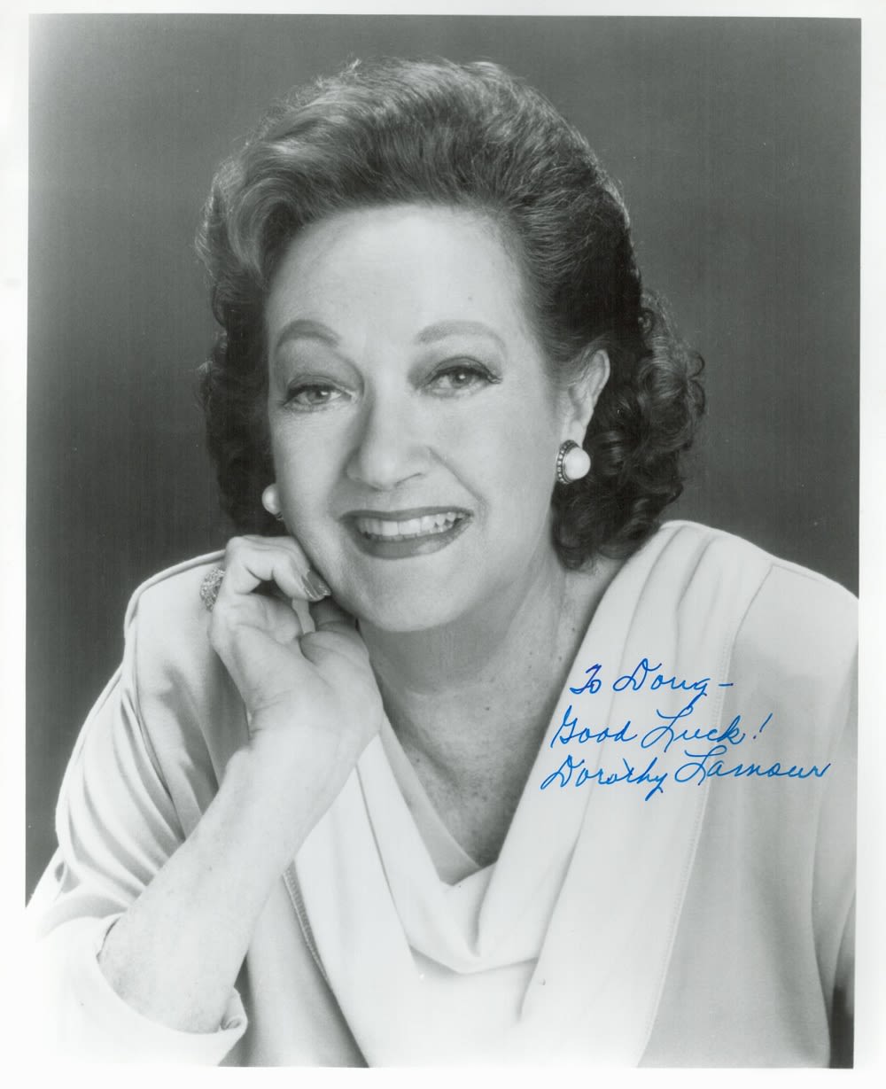 Lot 513: Dorothy Lamour signed 10x8 black and white photo....
