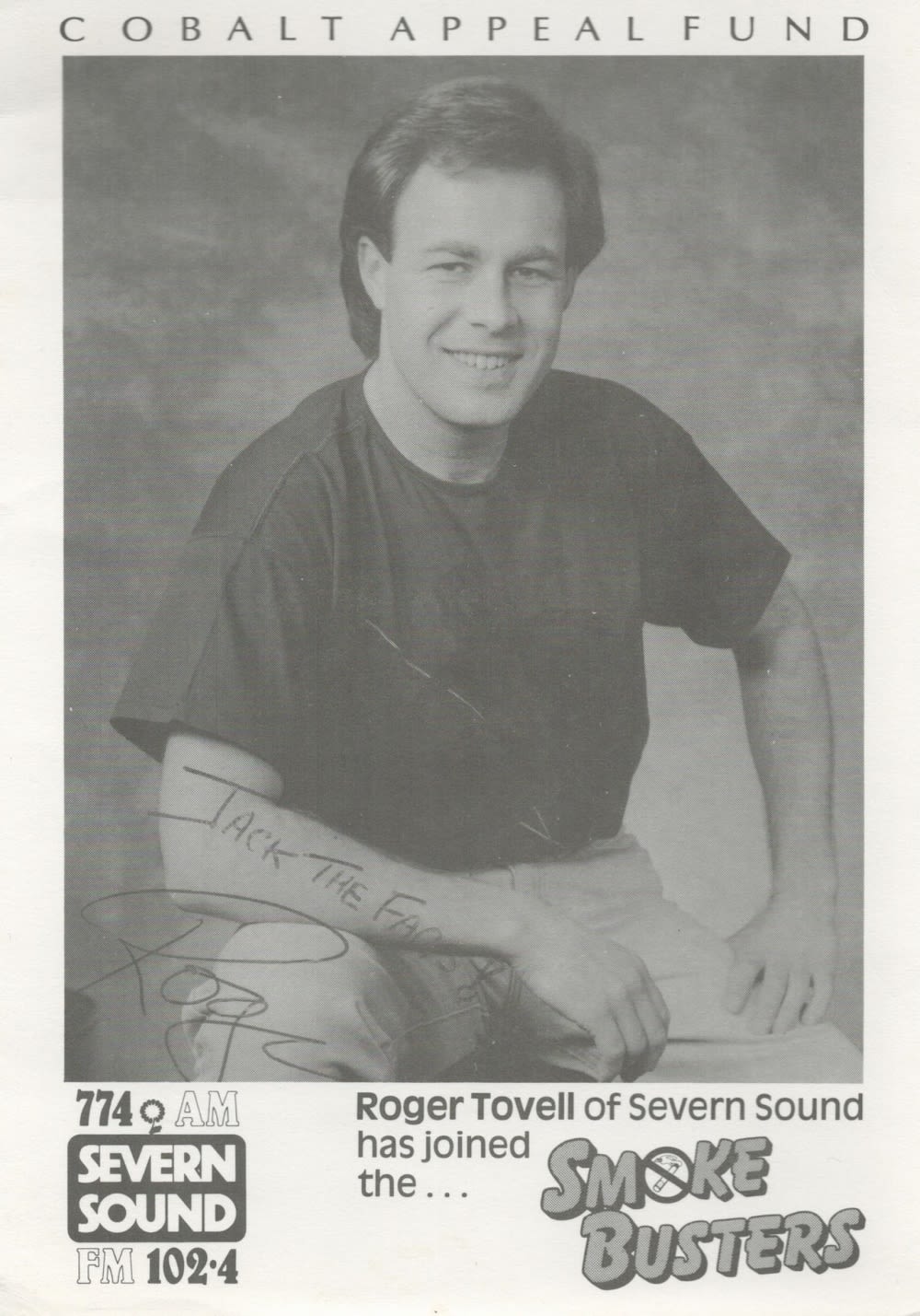 Lot 535: Roger Tovell signed 6x8 promo photo. Good condition....
