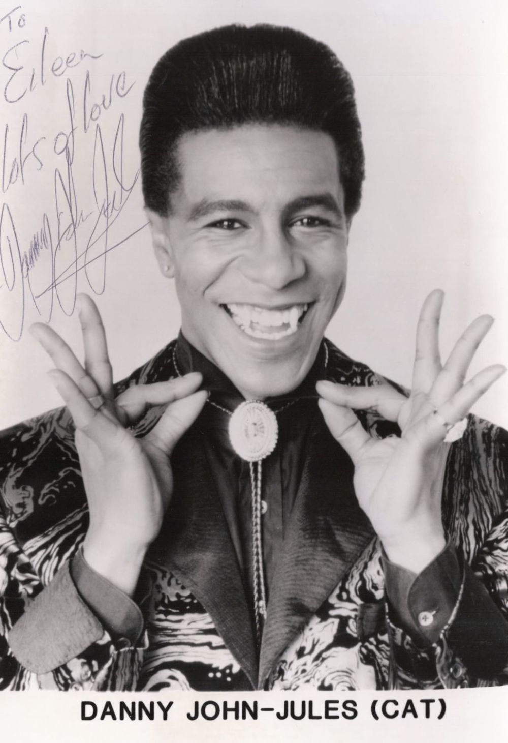 Lot 539: Danny John Jules signed 8x6 black and white...
