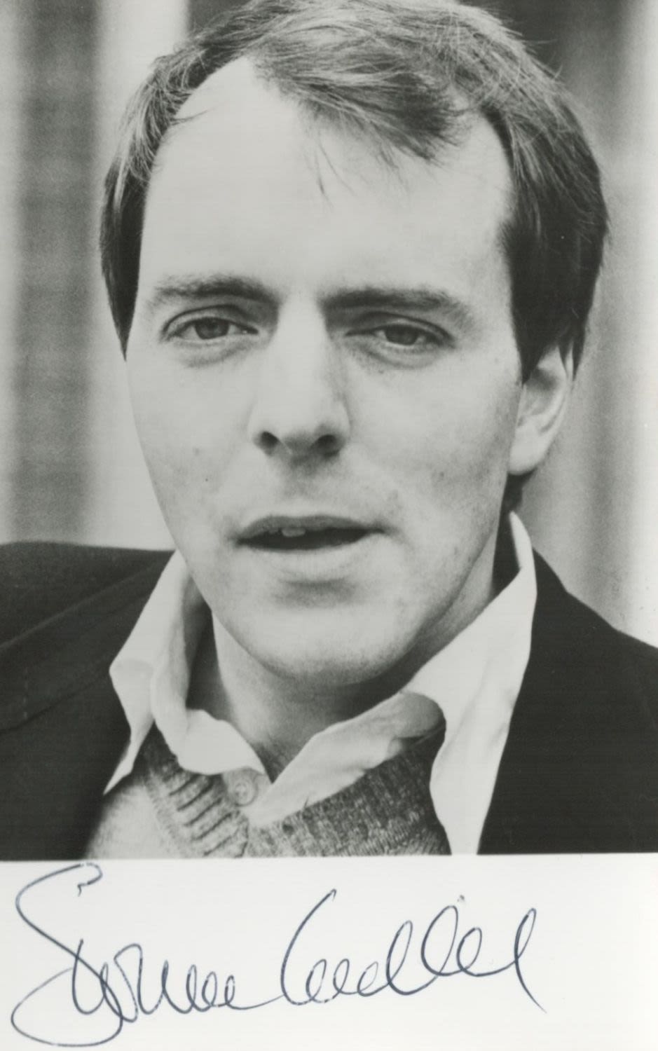 Lot 542: Simon Cadell signed 5x3 black and white photo....